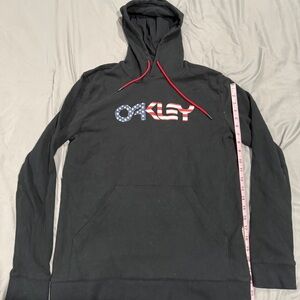 Oakley Black Hoodie with Red Accents